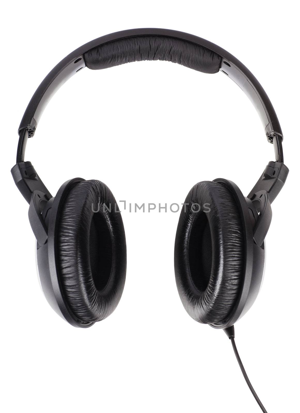 Professional headphones isolated over white background