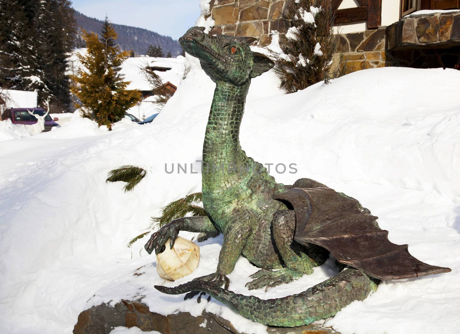 Statue of dragon from cooper