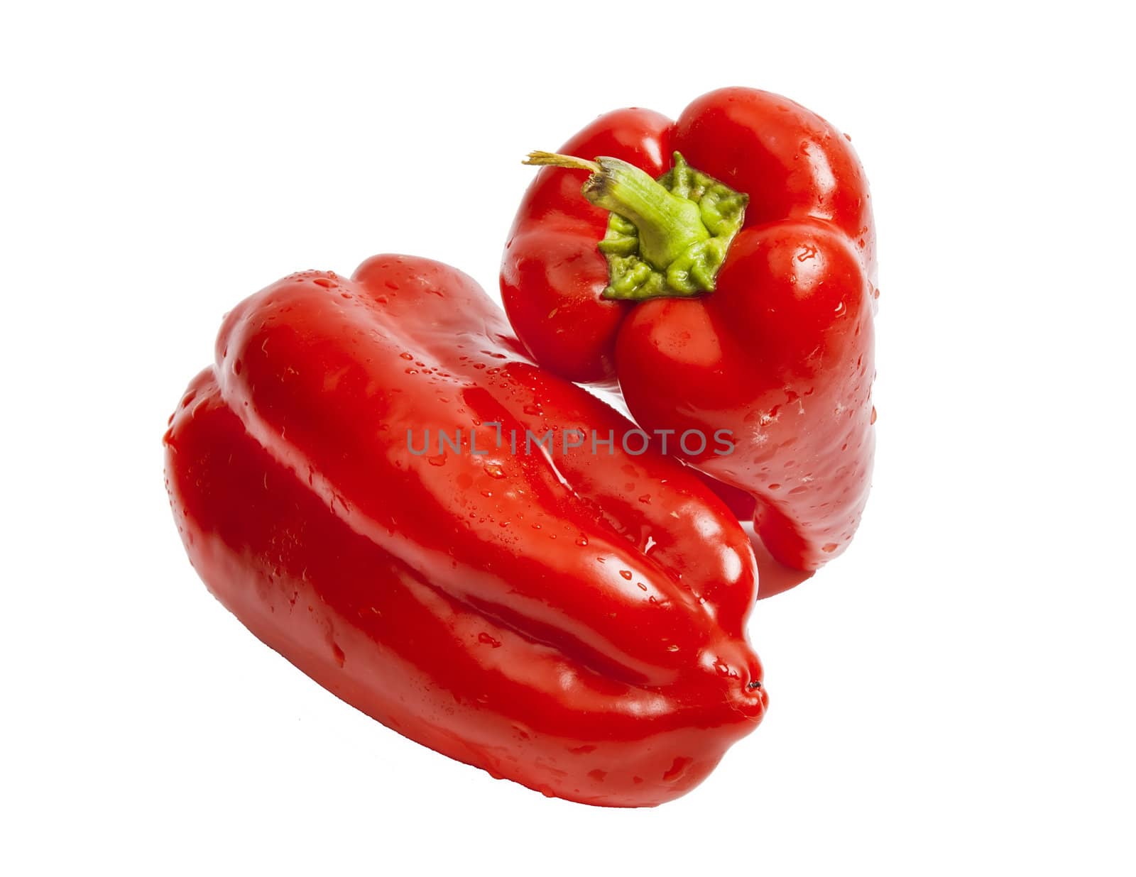 Red bulgarian peppers isolated on white by RawGroup