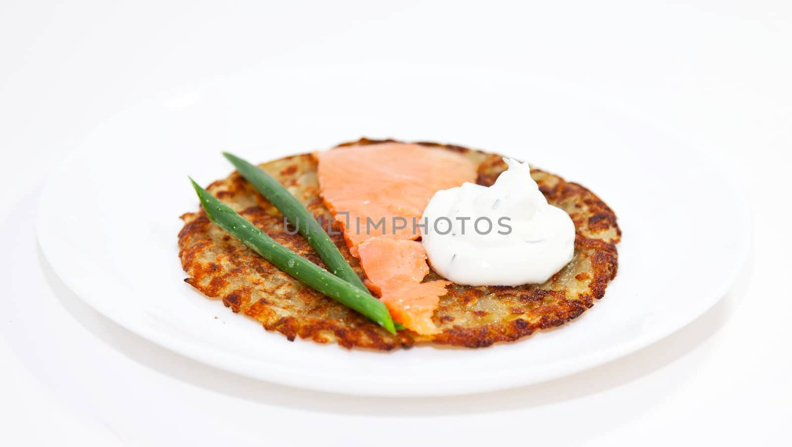 Rosti with salmon and sour cream by RawGroup