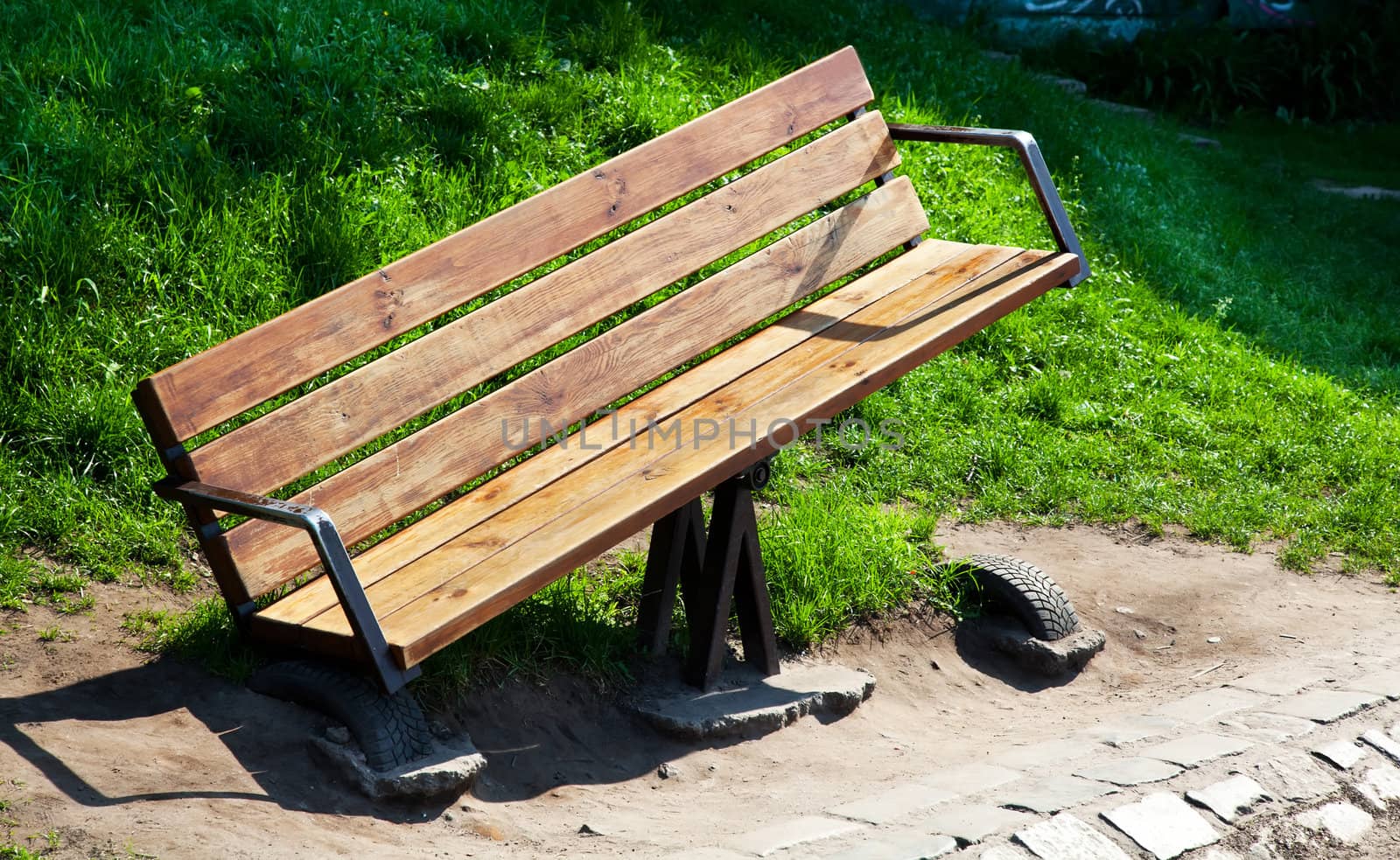 Unusual wooden bench