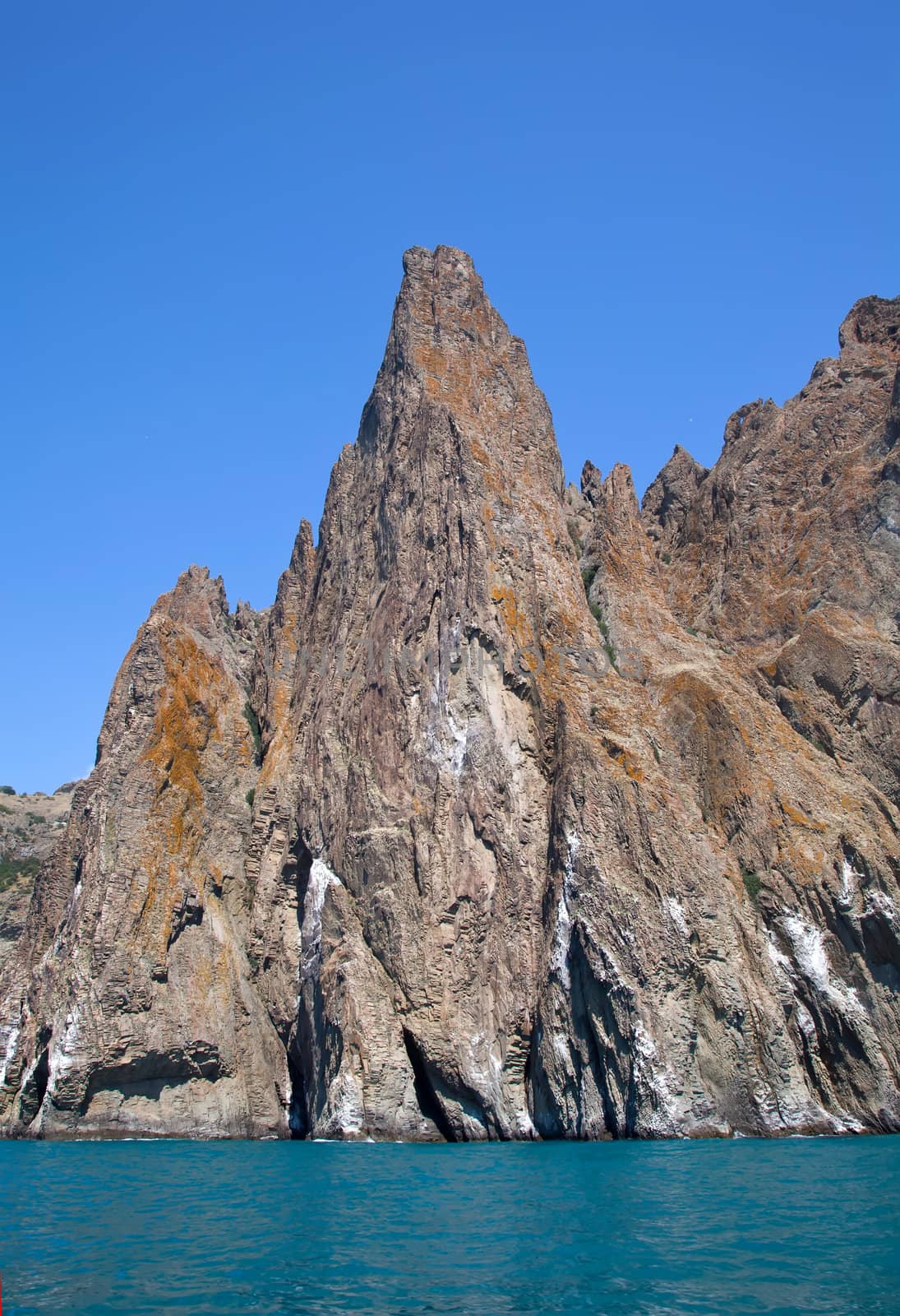 Crimean rocks near Kara Dag mountain