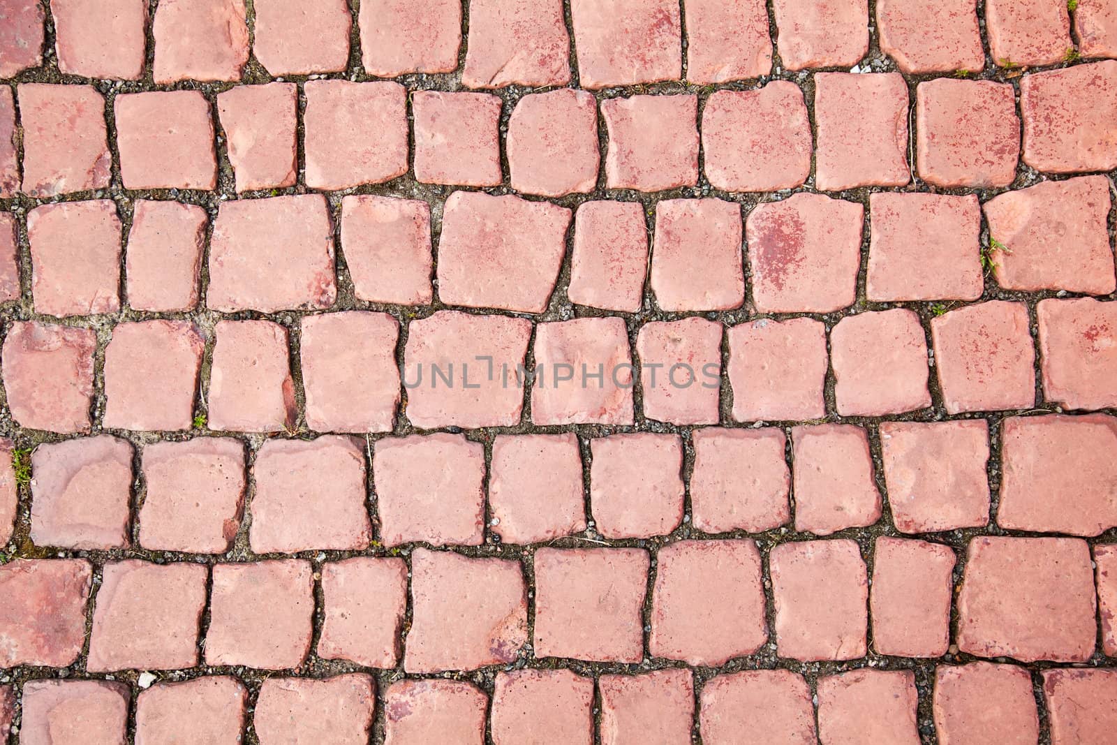 Brick red paving stone tile pattern