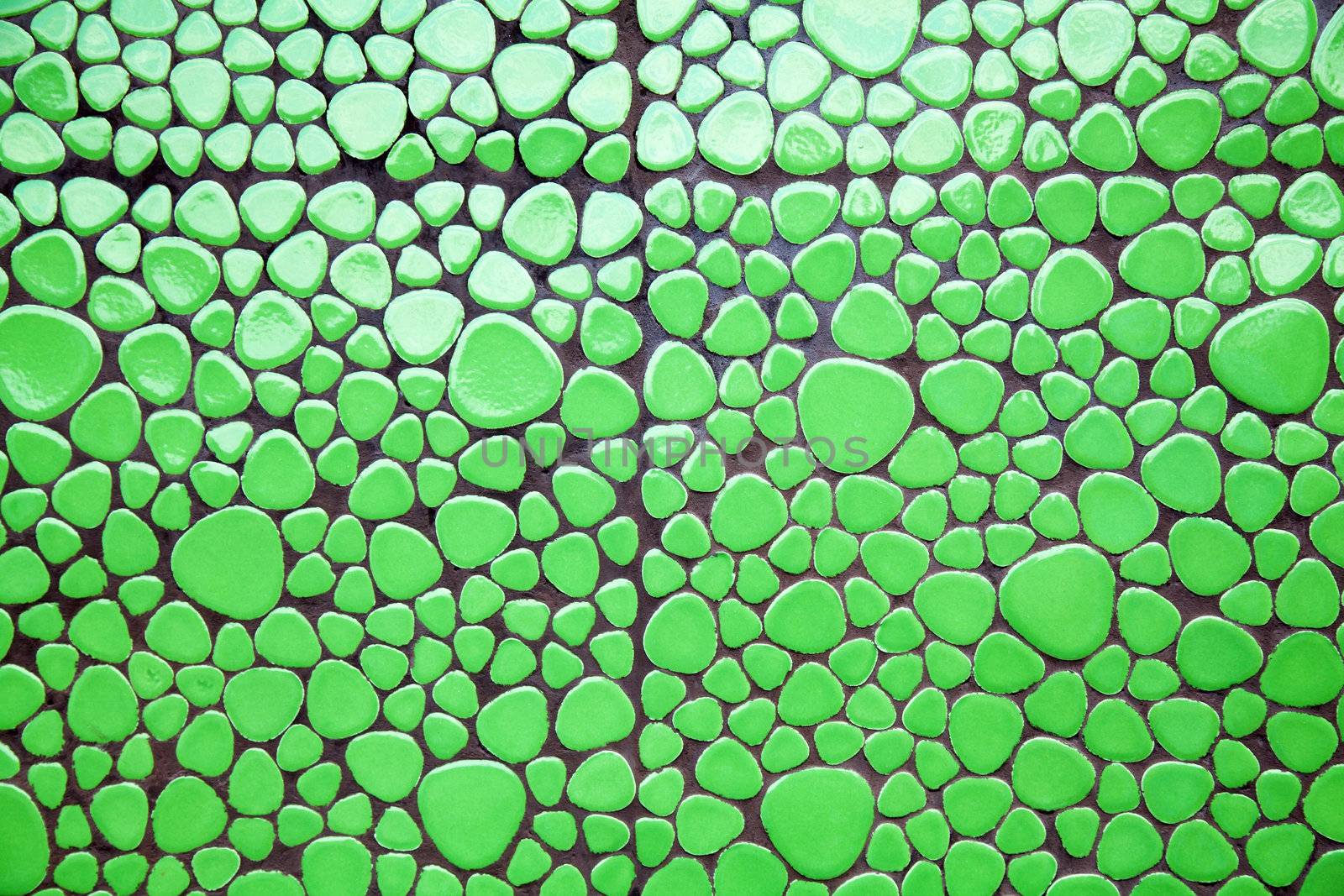 Green defferent shape mosaic tiles by RawGroup