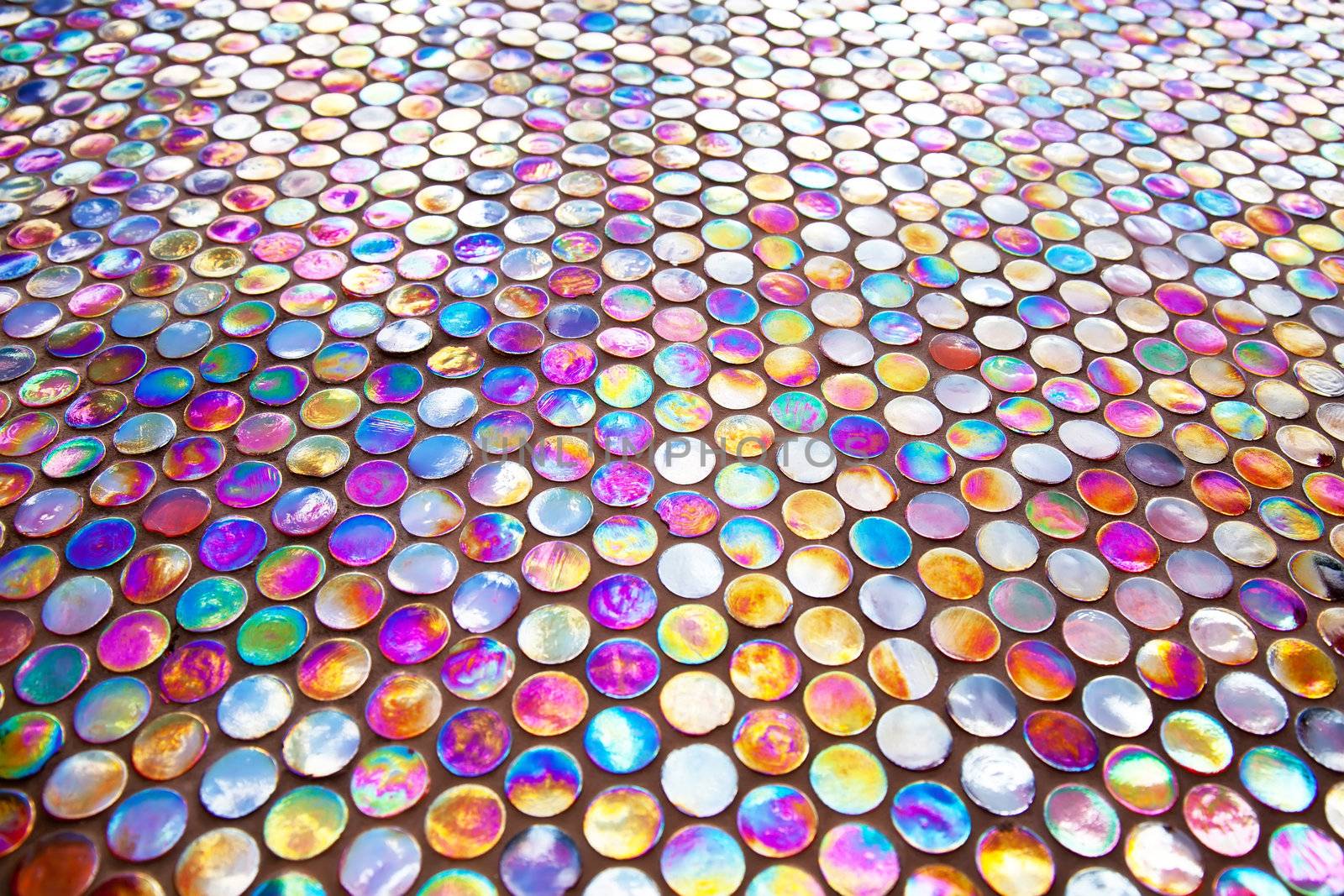 Round glass mosaic tile by RawGroup