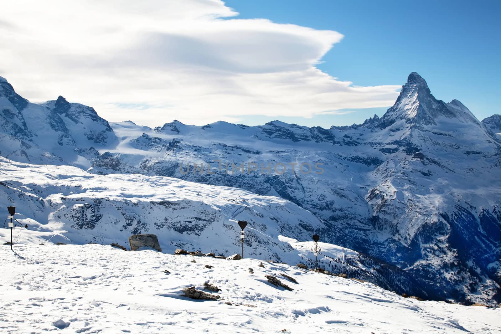 Matterhorn top in Zermatt Switzerland by RawGroup