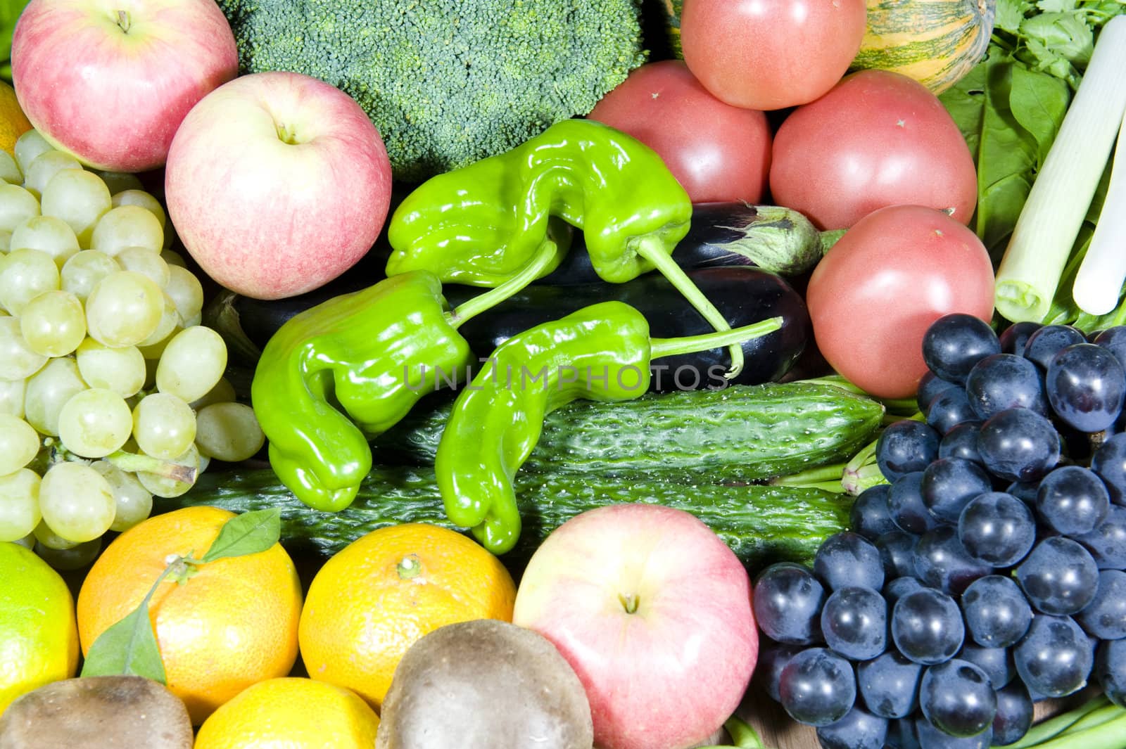 Assortment of fruit and vegetable
