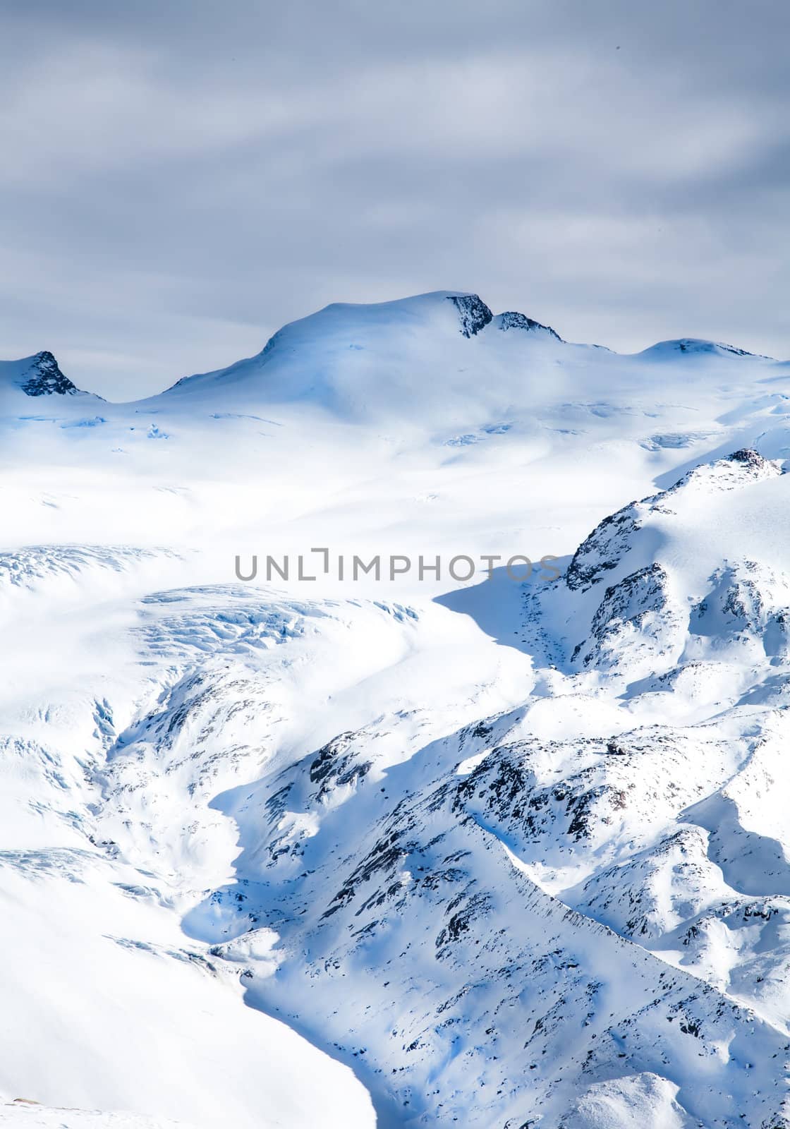 Winter snow hills landscape in light blue colors by RawGroup