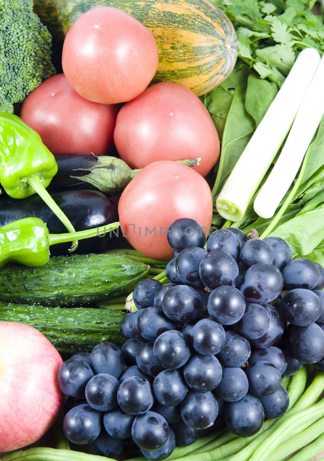 Assortment of fruit and vegetable