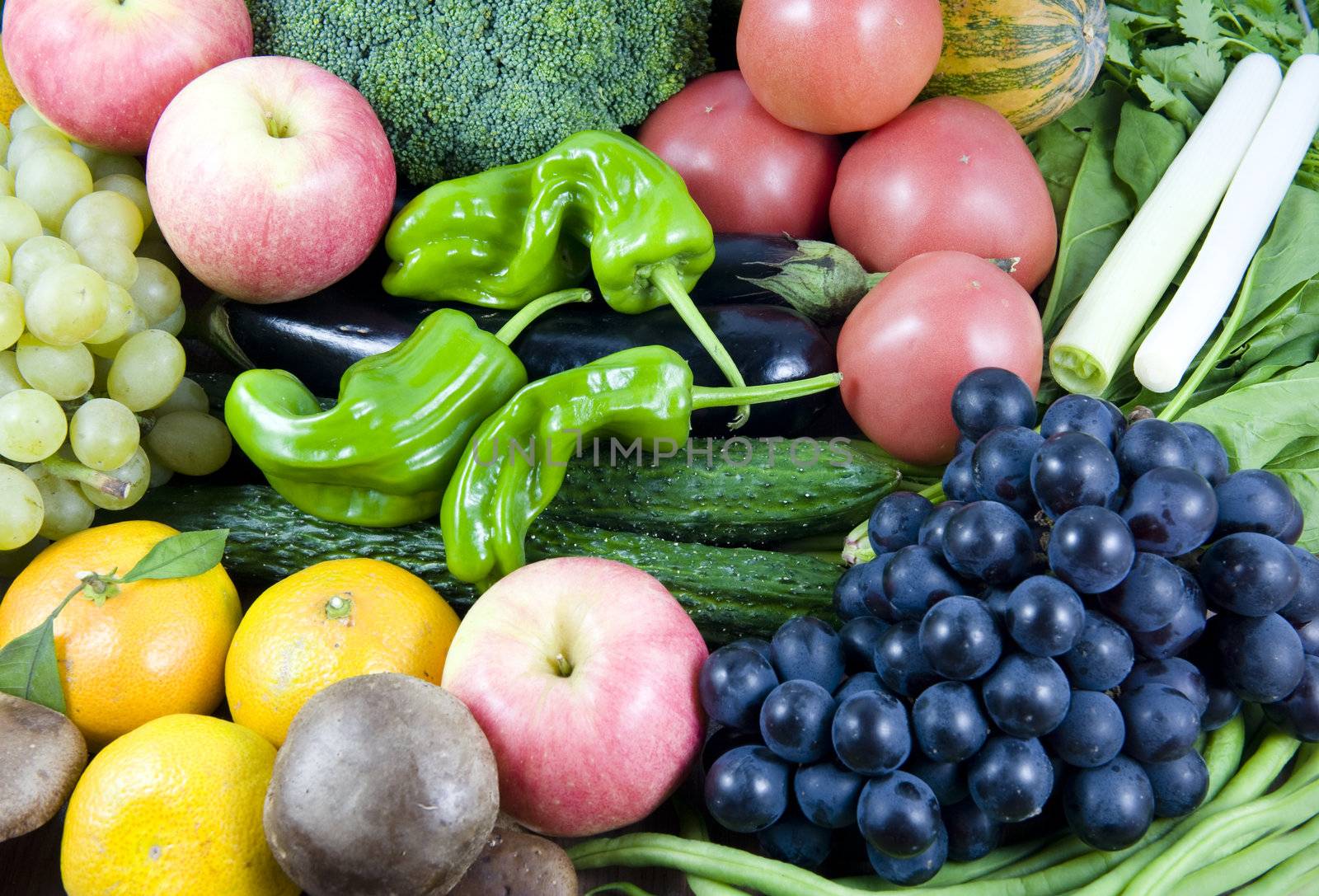 all kinds of fruit and vegetable