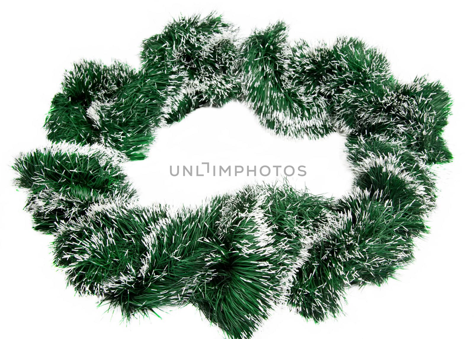 Green Christmas tinsel wreath by RawGroup