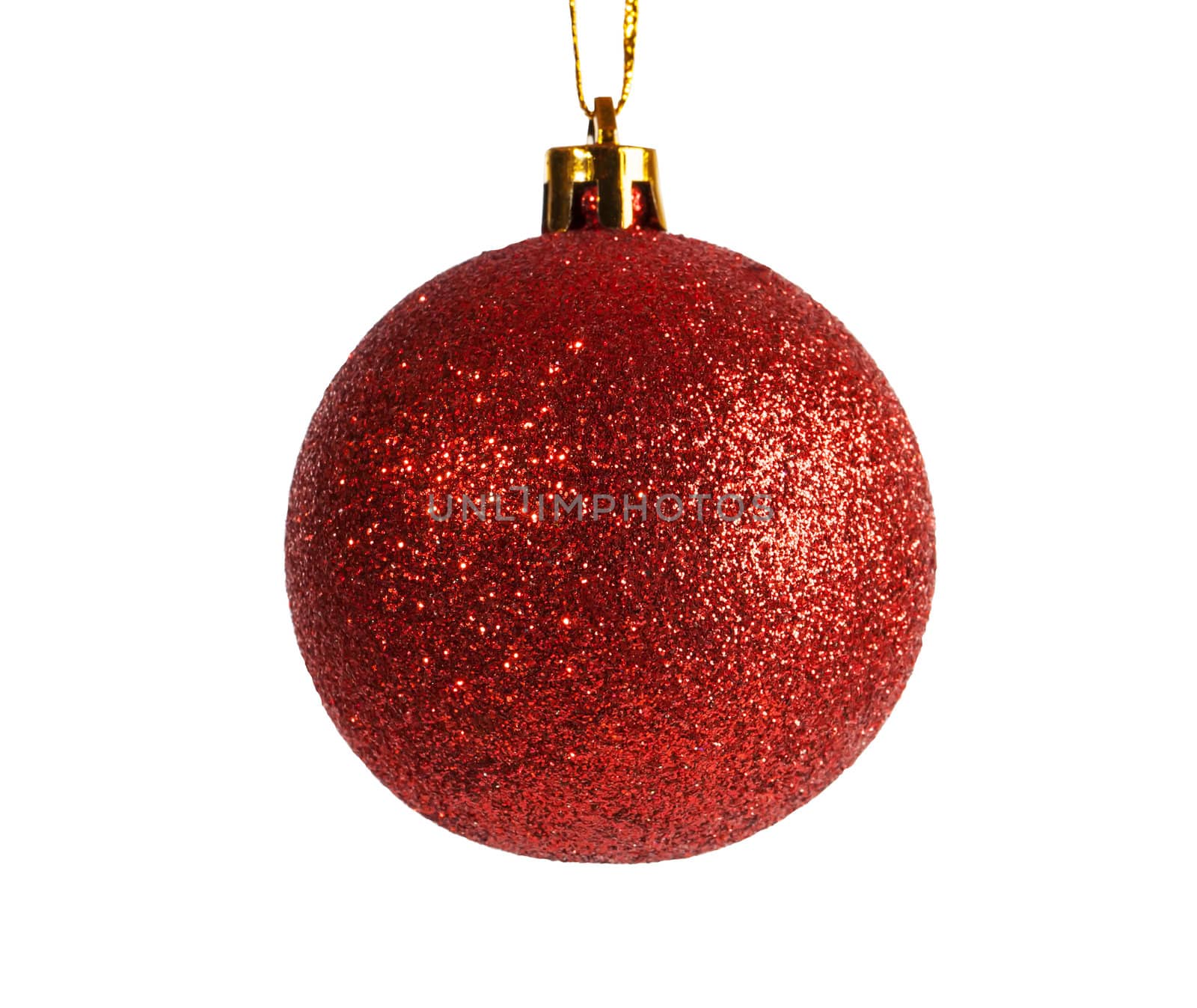 Red Christmas ball isolated on white by RawGroup