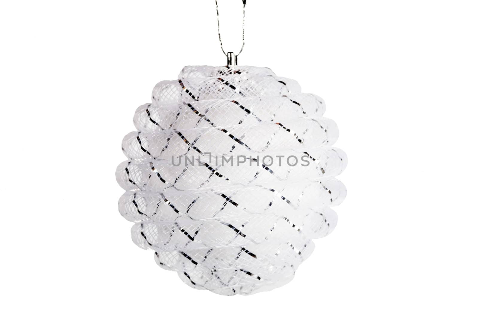 White transparent Christmas ball