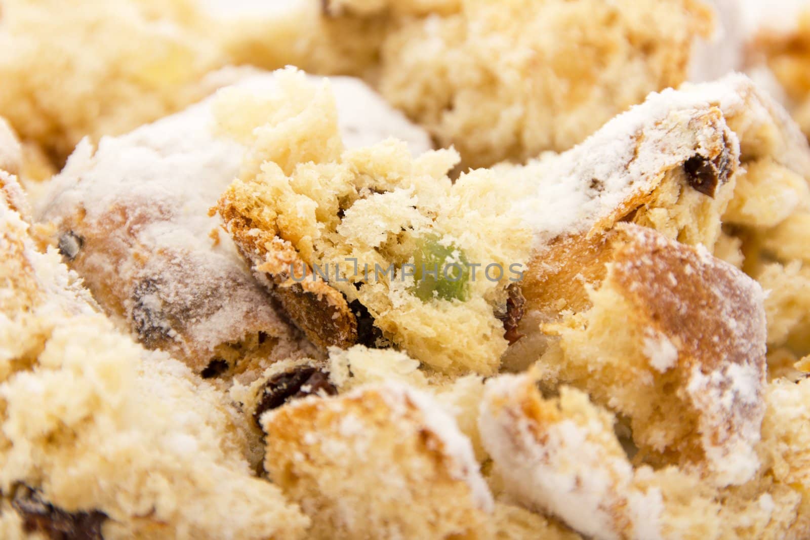 Close-up of a stollen