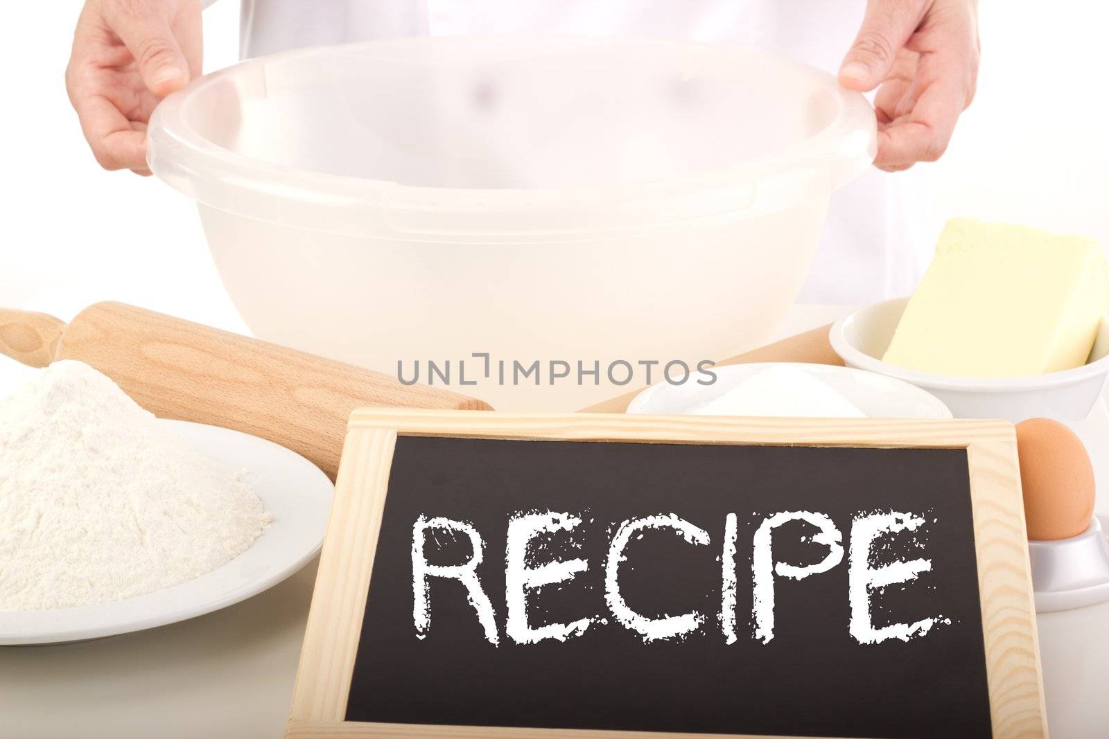 Blackboard showing: recipe