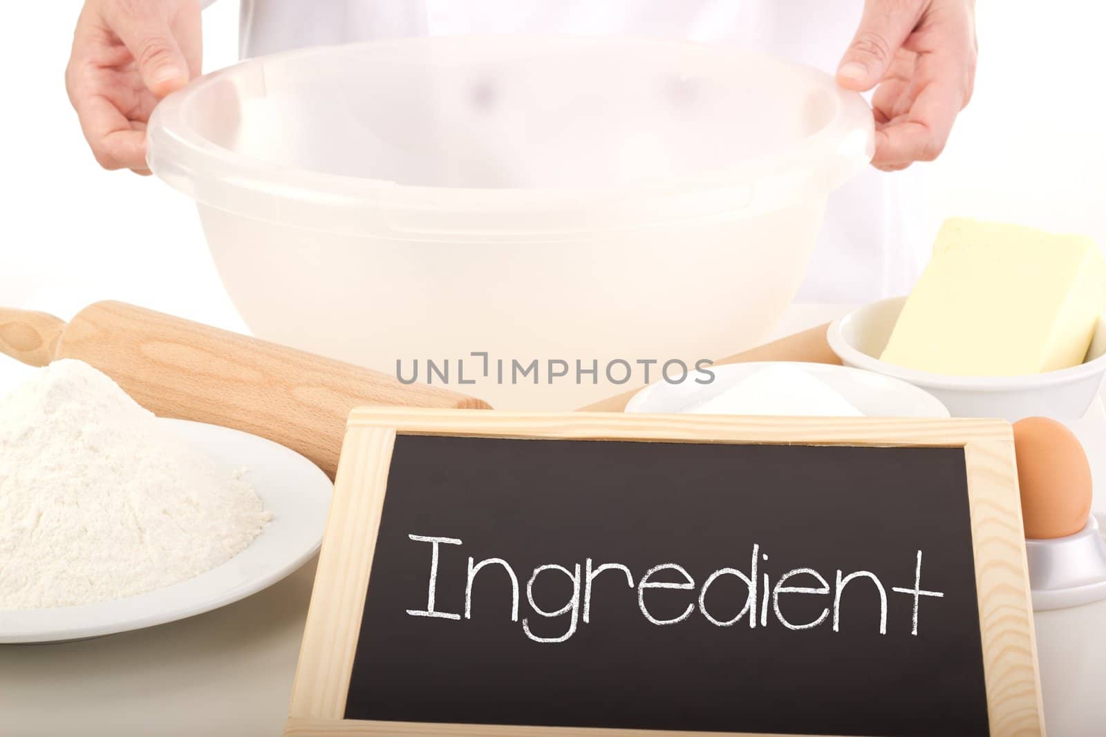 Blackboard showing: ingredient