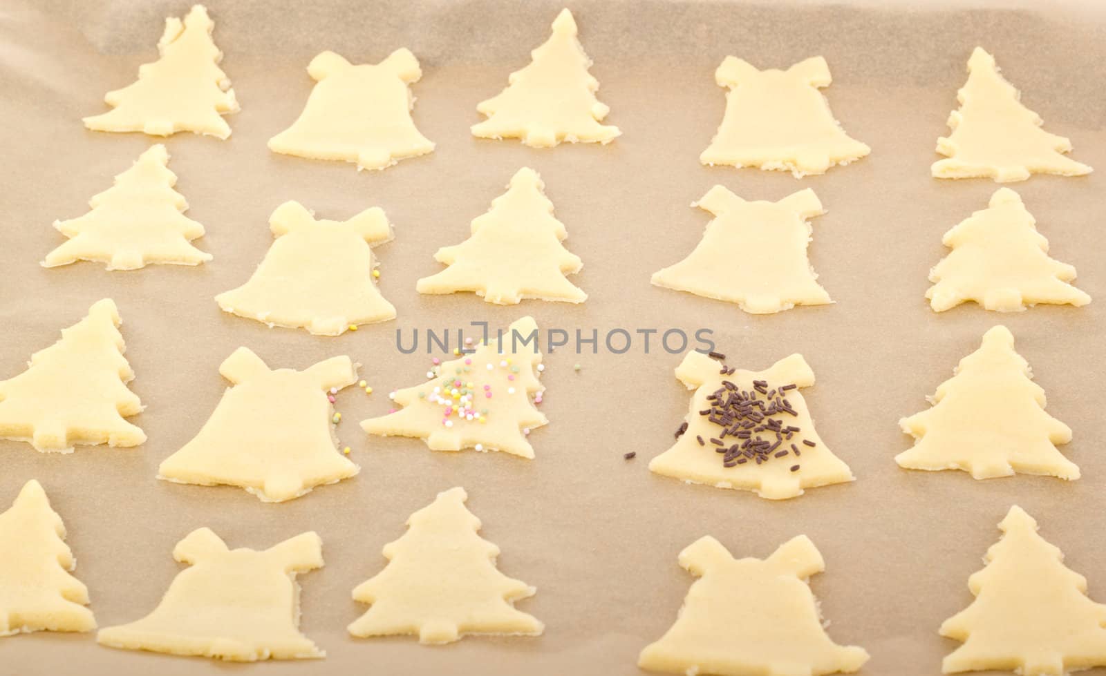 Baking cookies for christmas