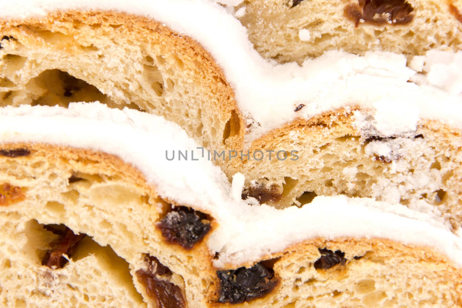 Closeup of a stollen