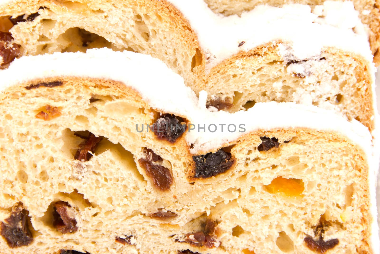 Closeup of a stollen