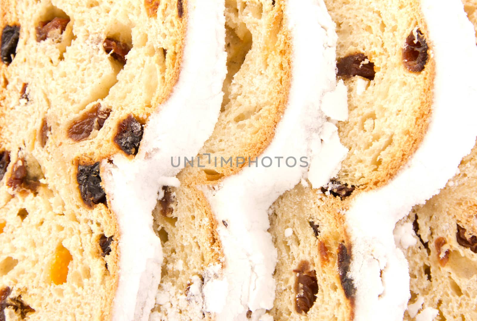 Closeup of a stollen