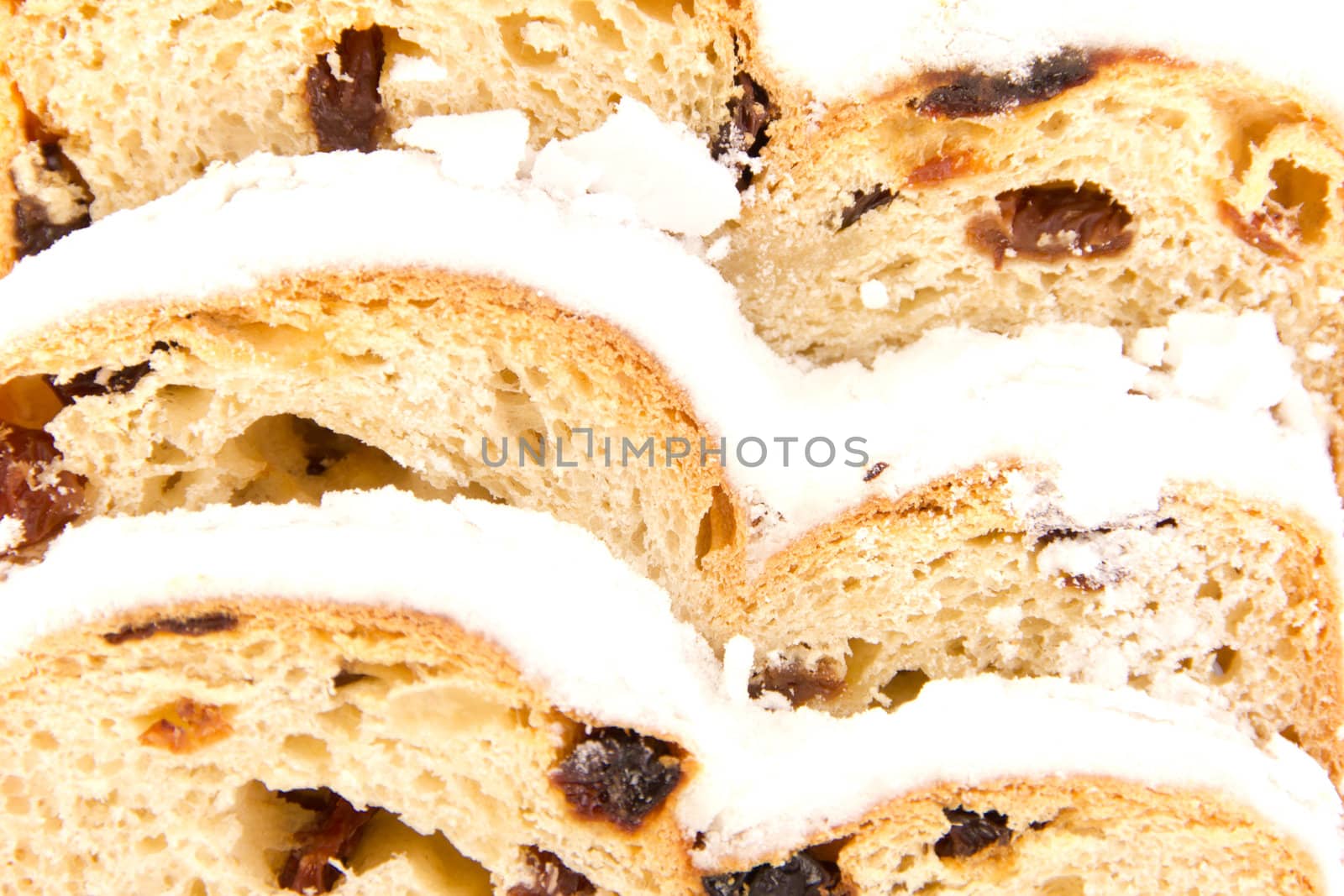 Closeup of a stollen