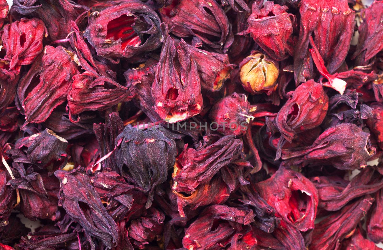 Dried Hibiscus Flowers, abstract background