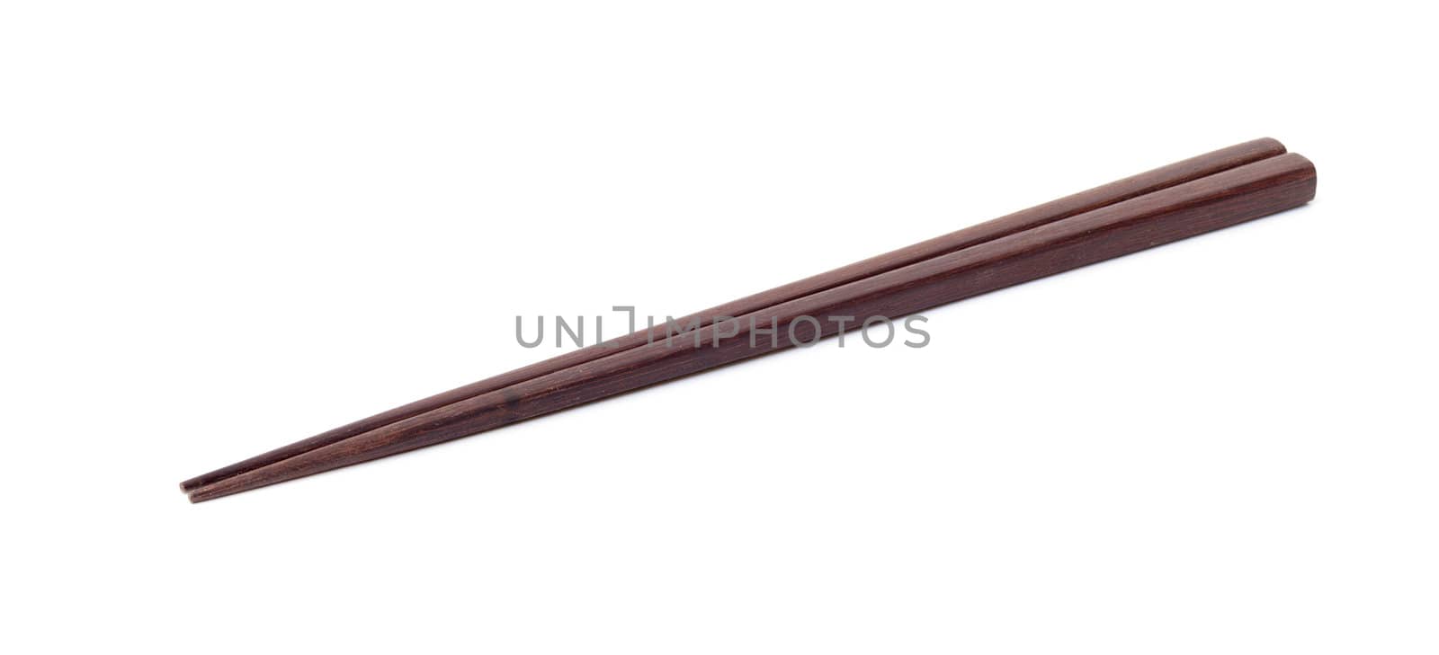 Two Brown Chopsticks, isolated on white background