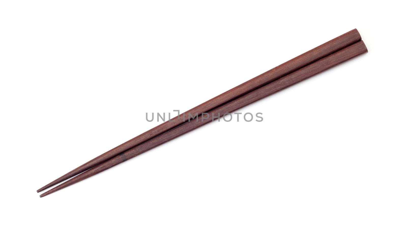 Two Brown Chopsticks, isolated on white background