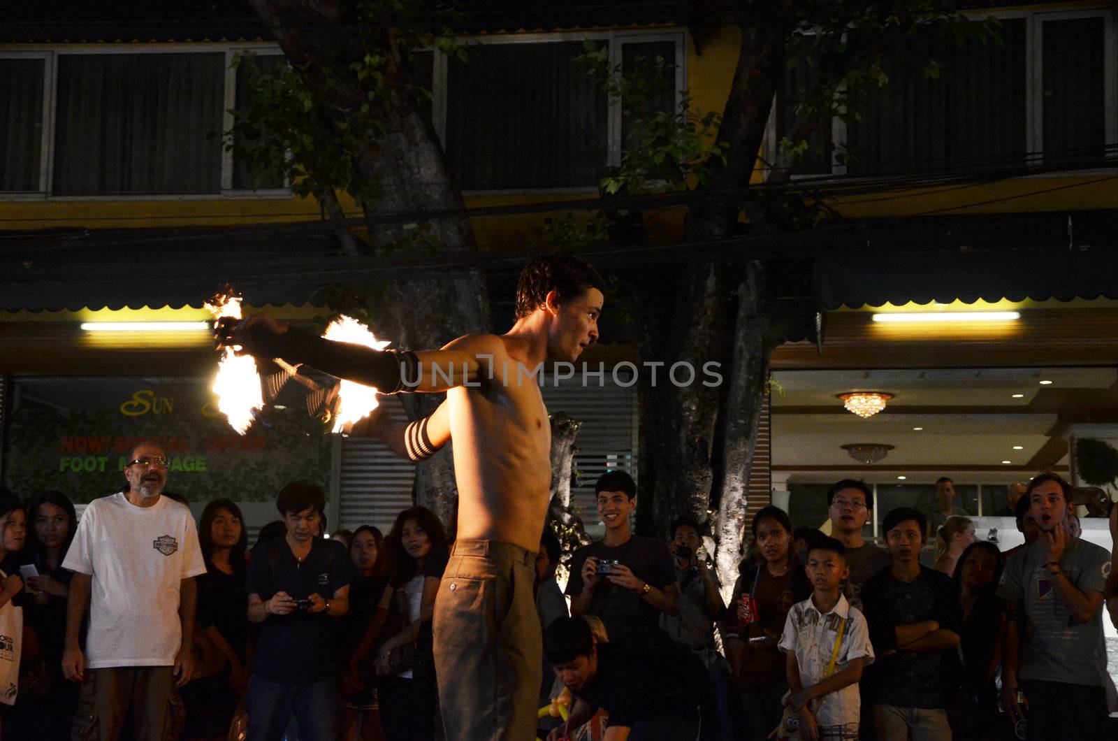 BANGKOK - DEC 16: Phra Athit Walking Street by siraanamwong