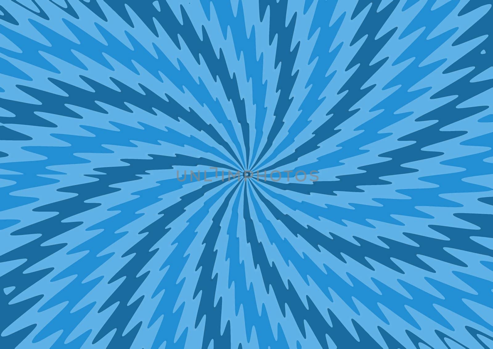 Illustration of a blue star burst with Zig Zag effect