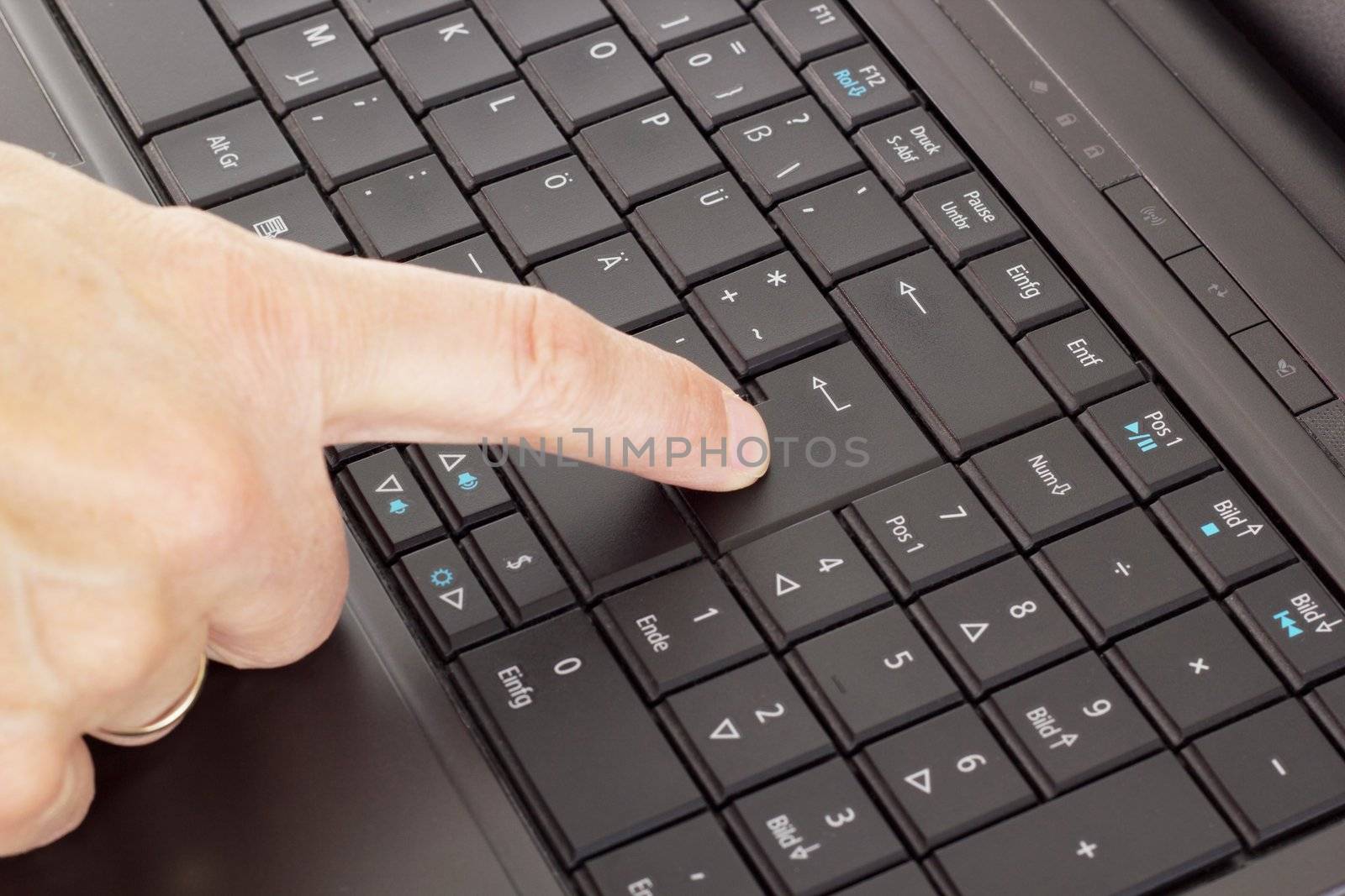Person typing on the computer