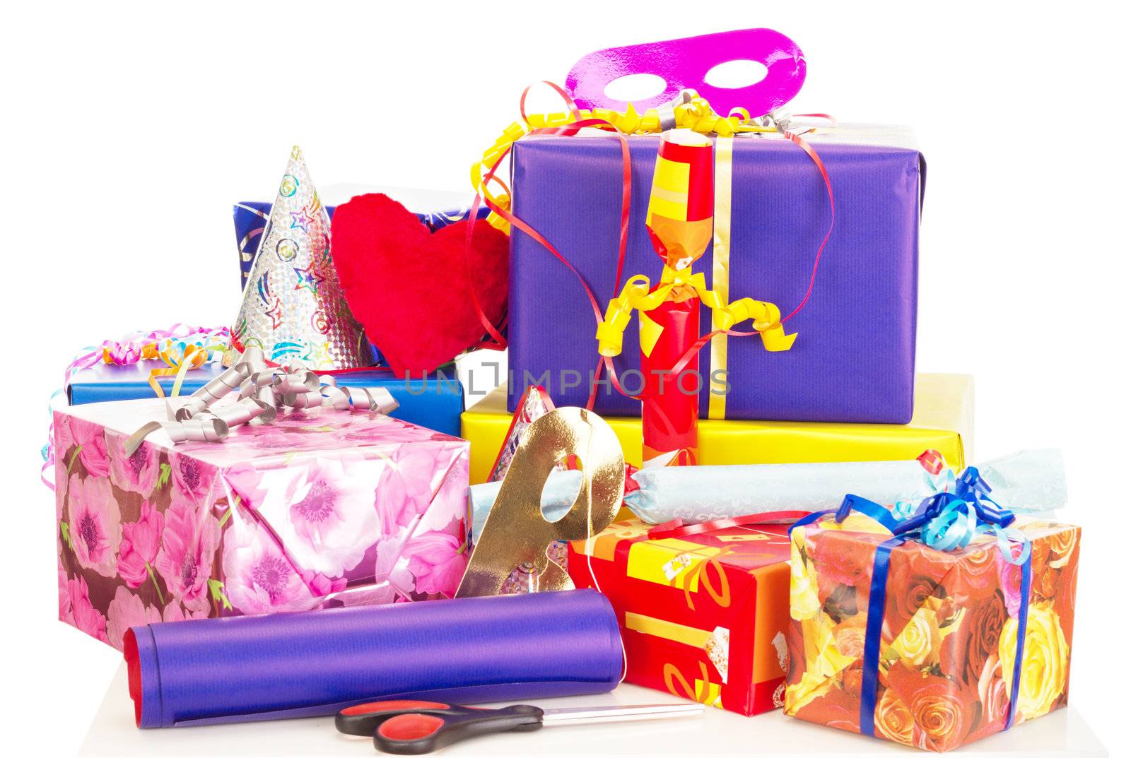 Beautiful and colorful gifts on the table