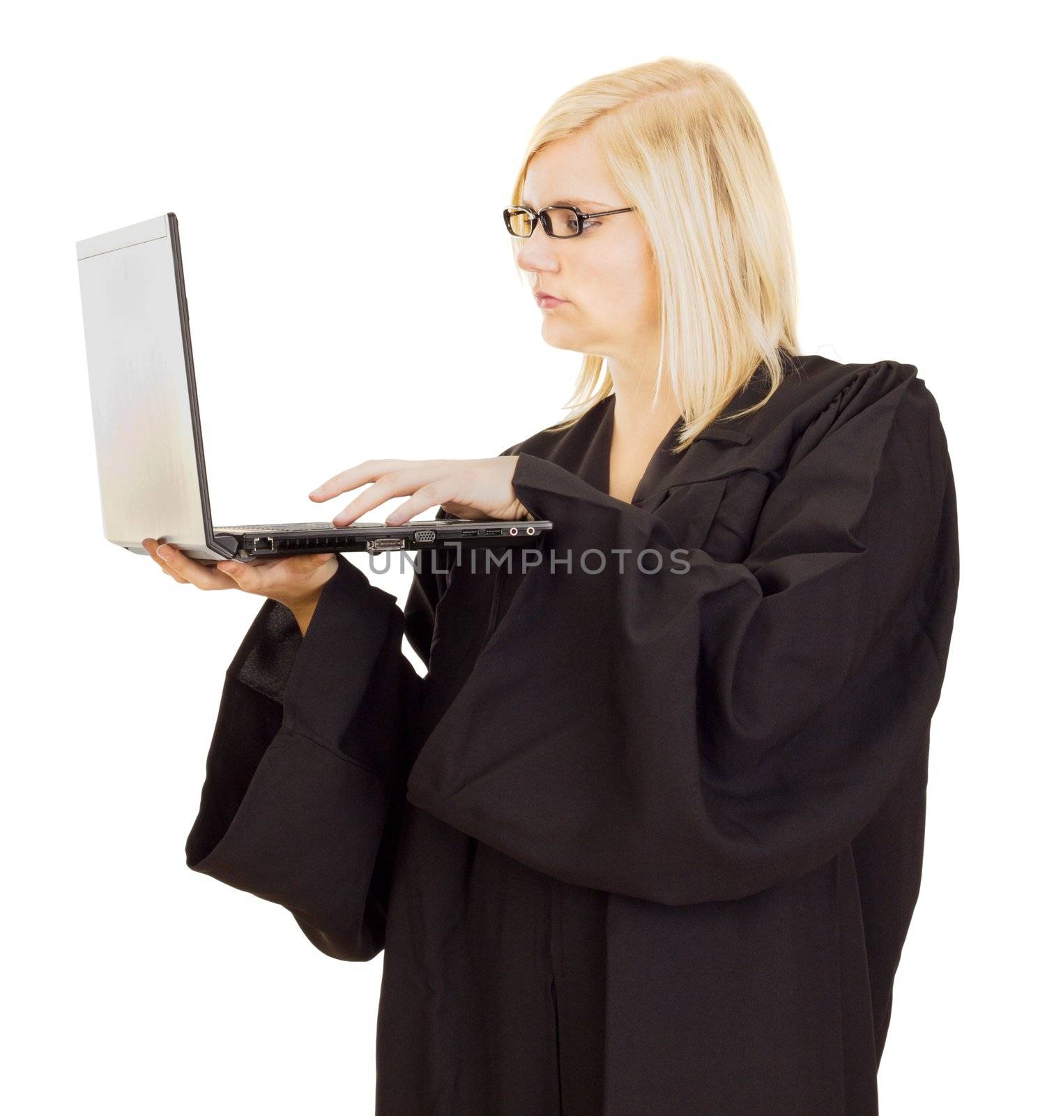 Lawyer working on the computer