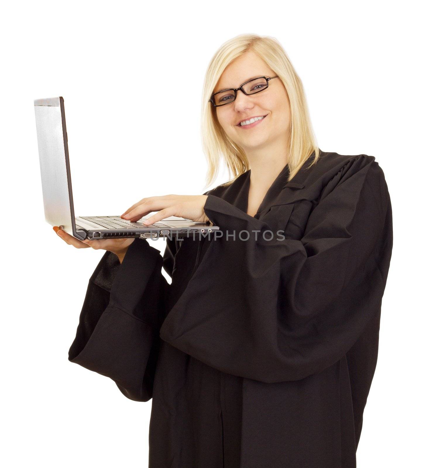 Lawyer working on the computer