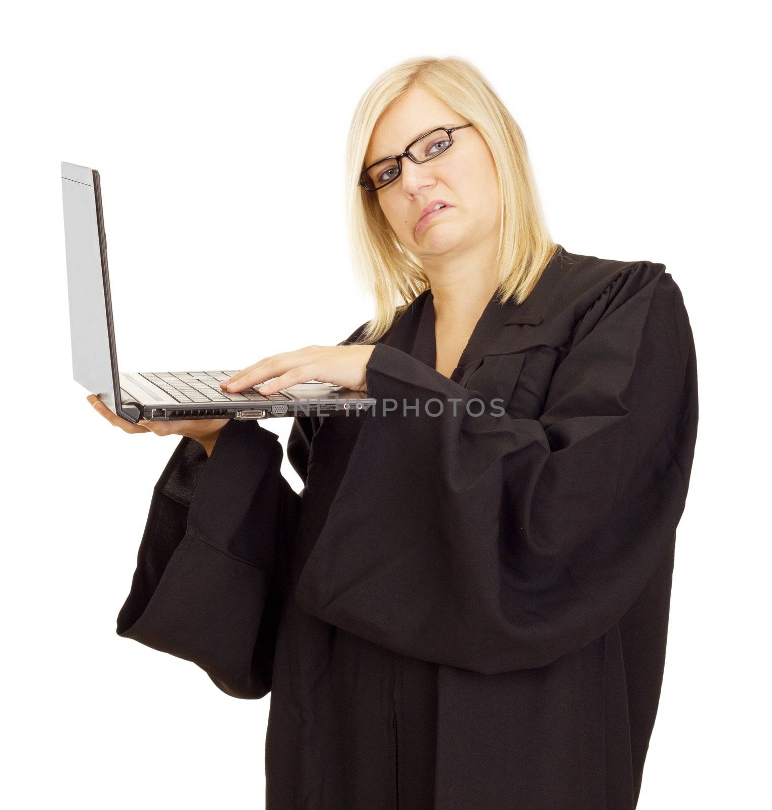 Lawyer working on the computer