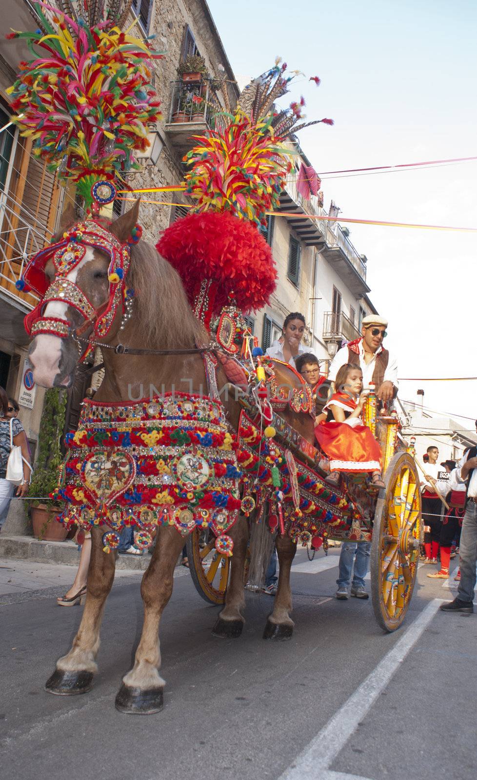traditional sicilian horse-cart by gandolfocannatella