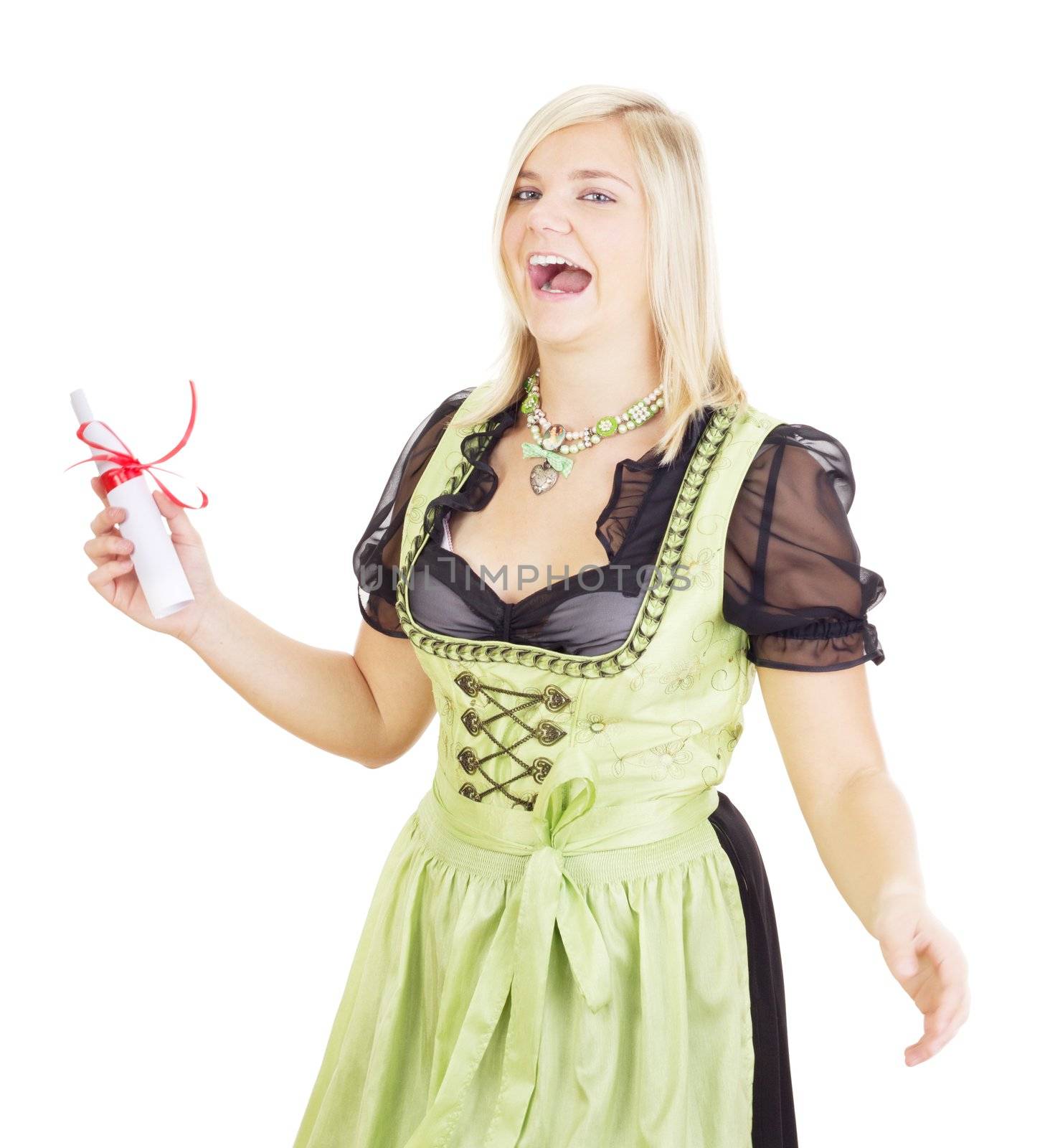 Young woman with her diploma
