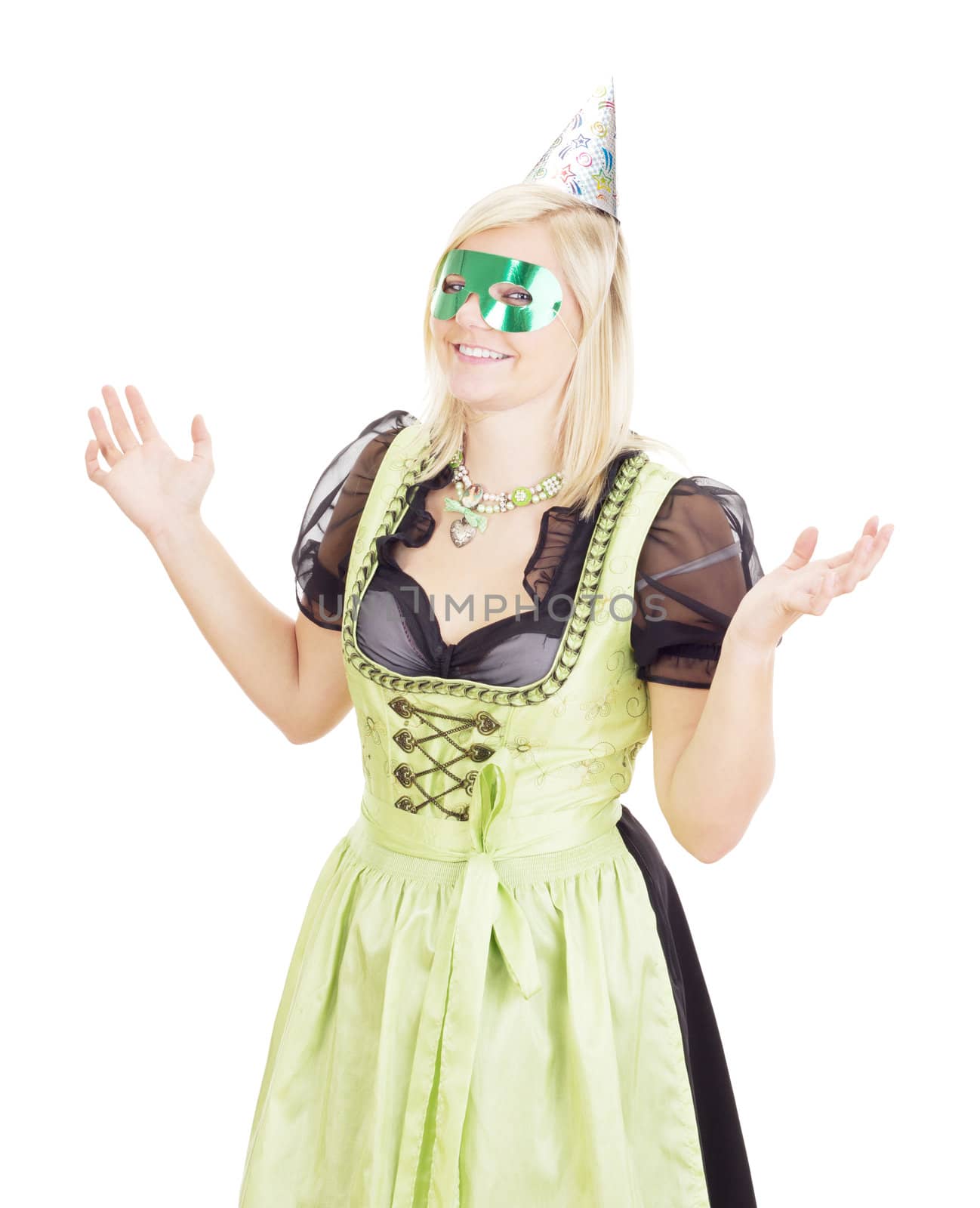 Woman having fun at a party