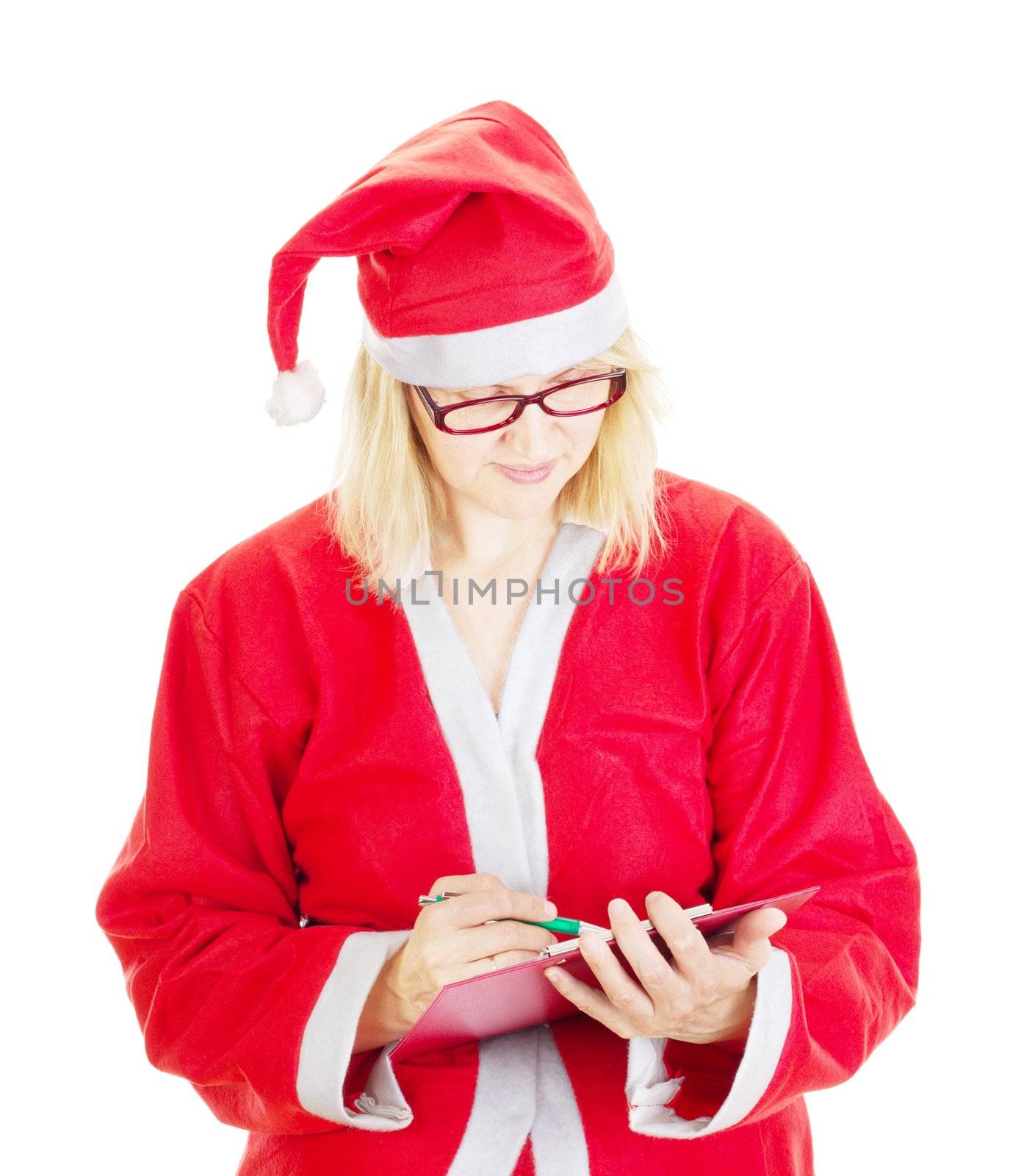 Santa claus with clipboard