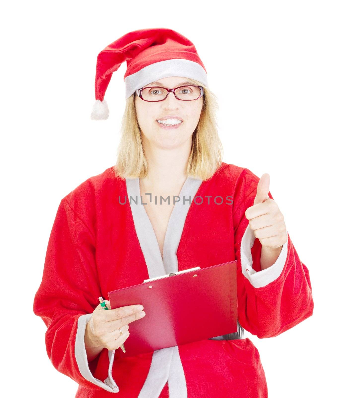 Santa claus with clipboard