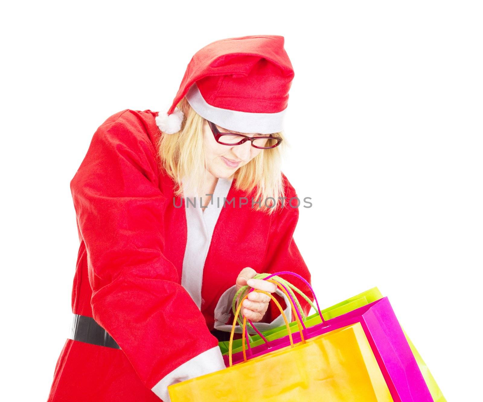 Santa claus with bags