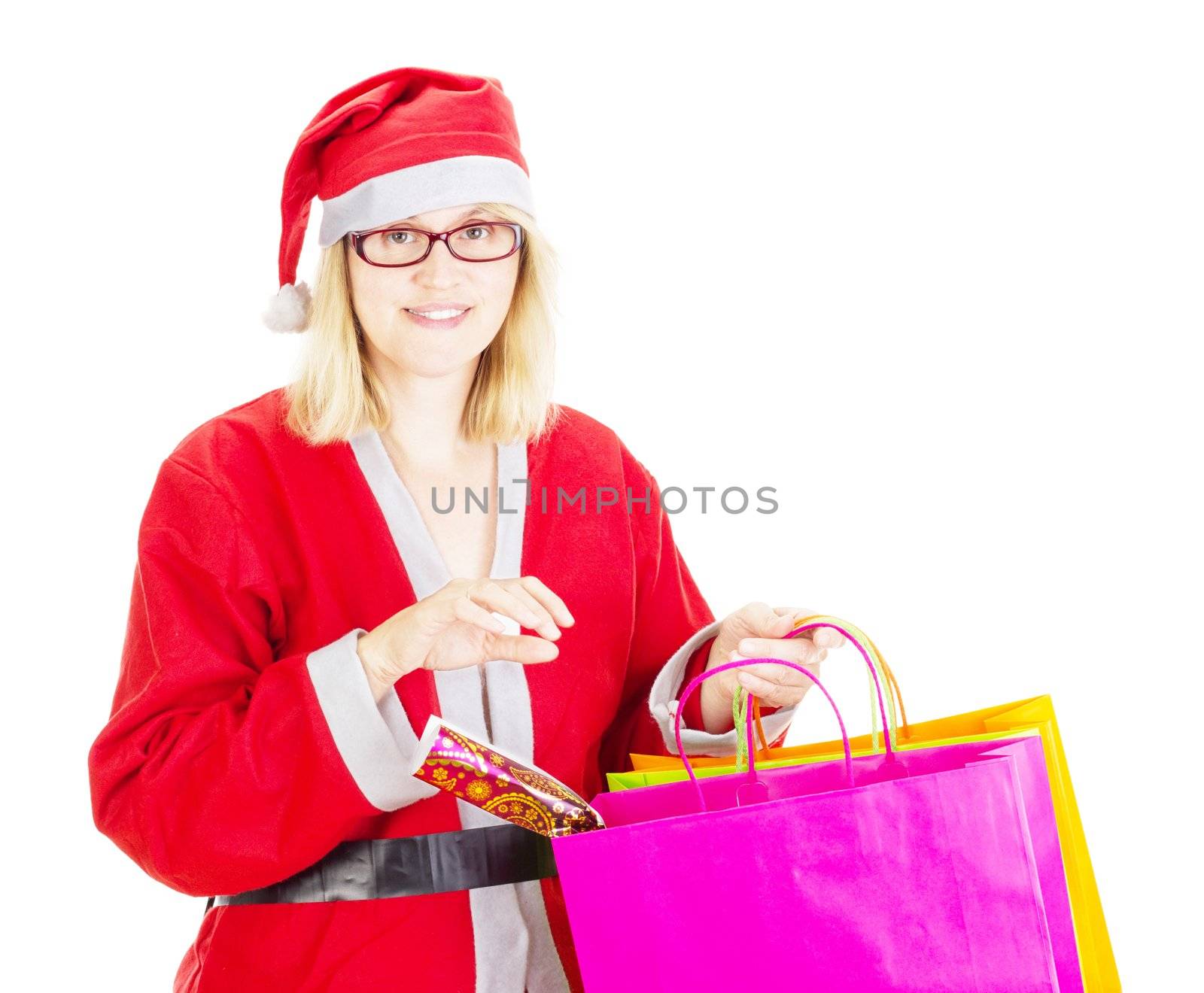 Santa claus with bags