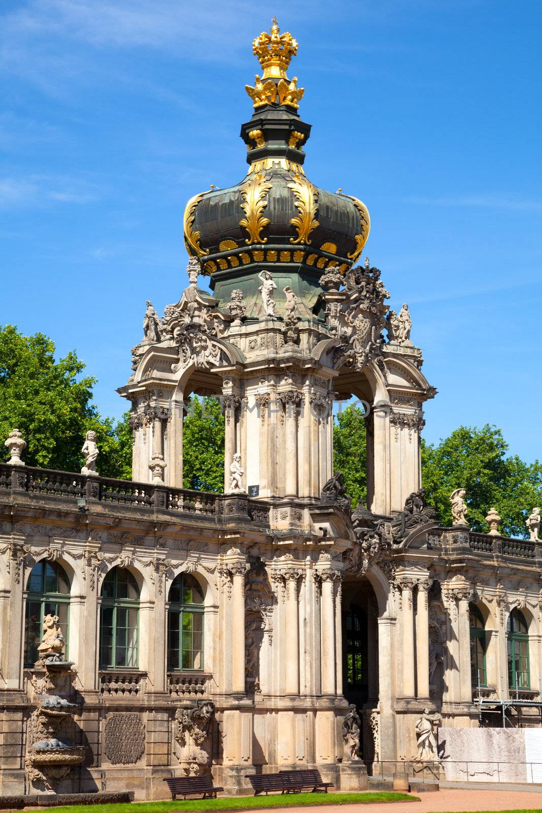 The Zwinger palace of Dresden. eastern Germany, built in Rococo style.