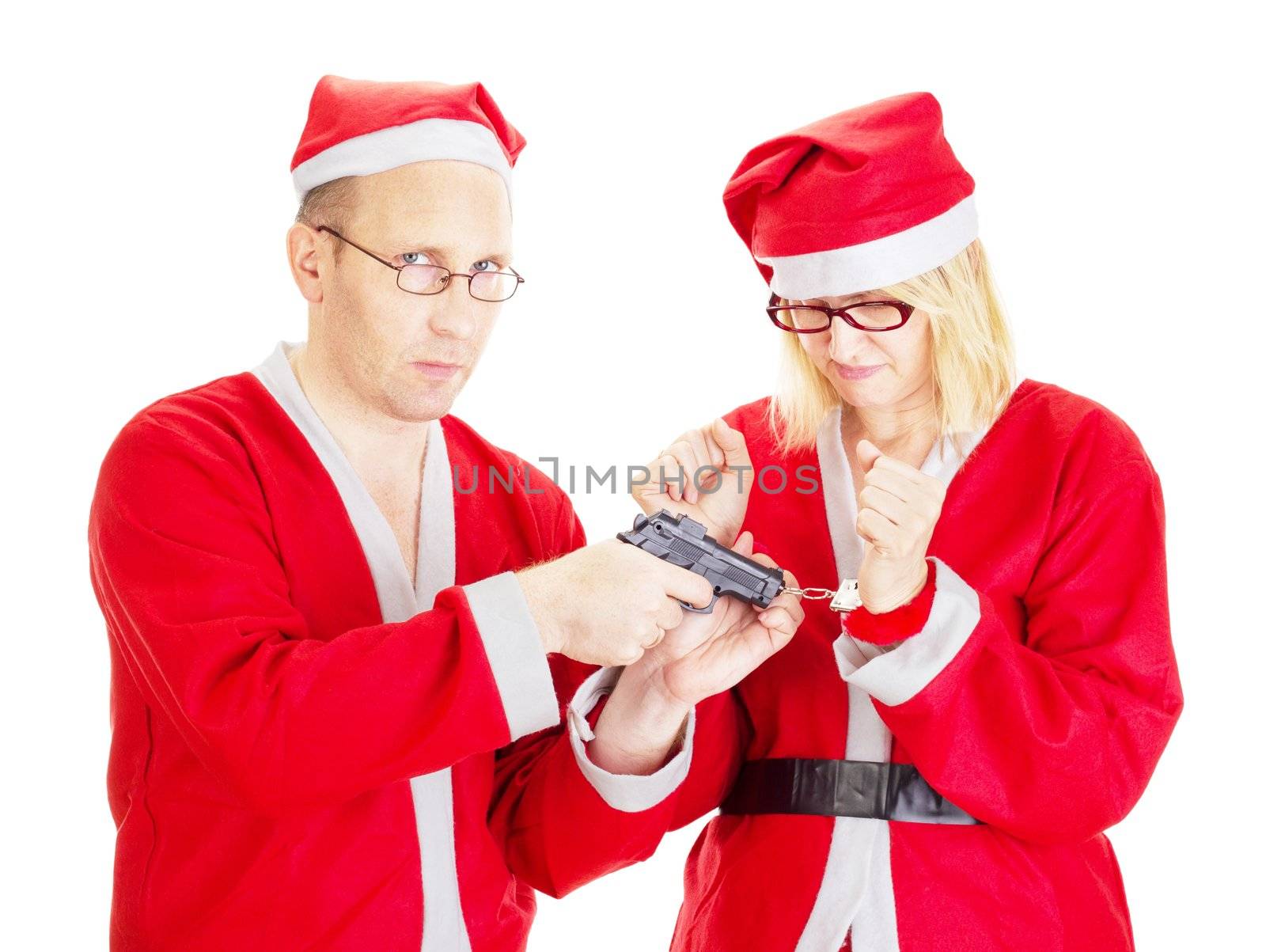 Santa claus handcuffed
