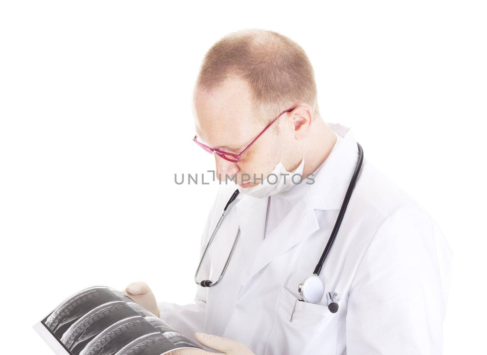 Medical doctor with radiograph