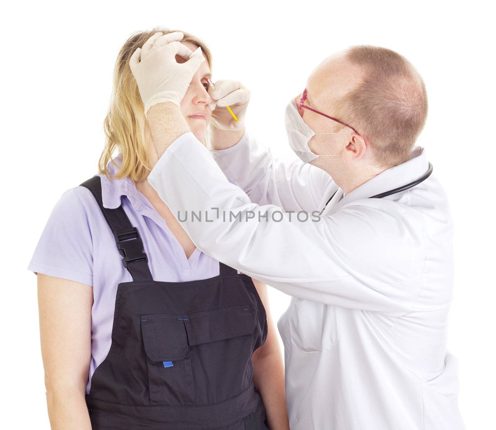 Medical doctor medicate patient