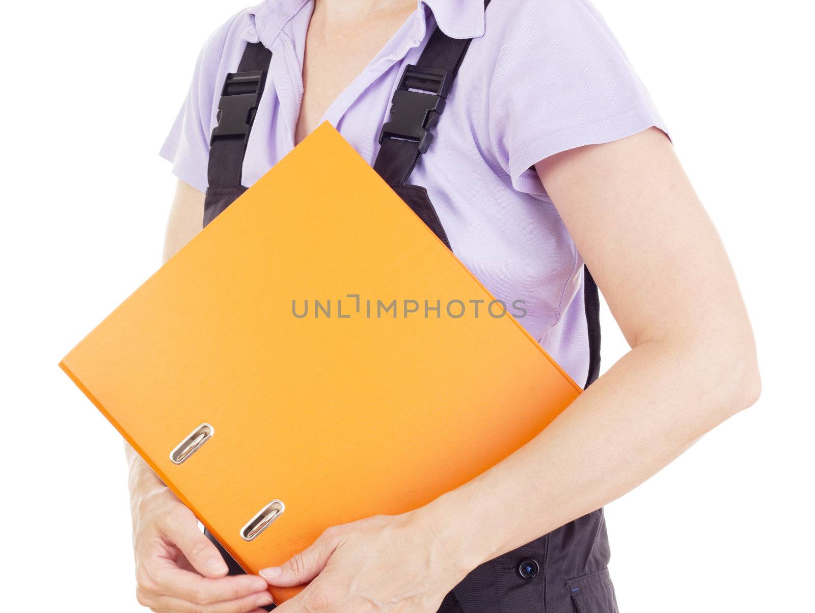 Craftsperson with ring binder