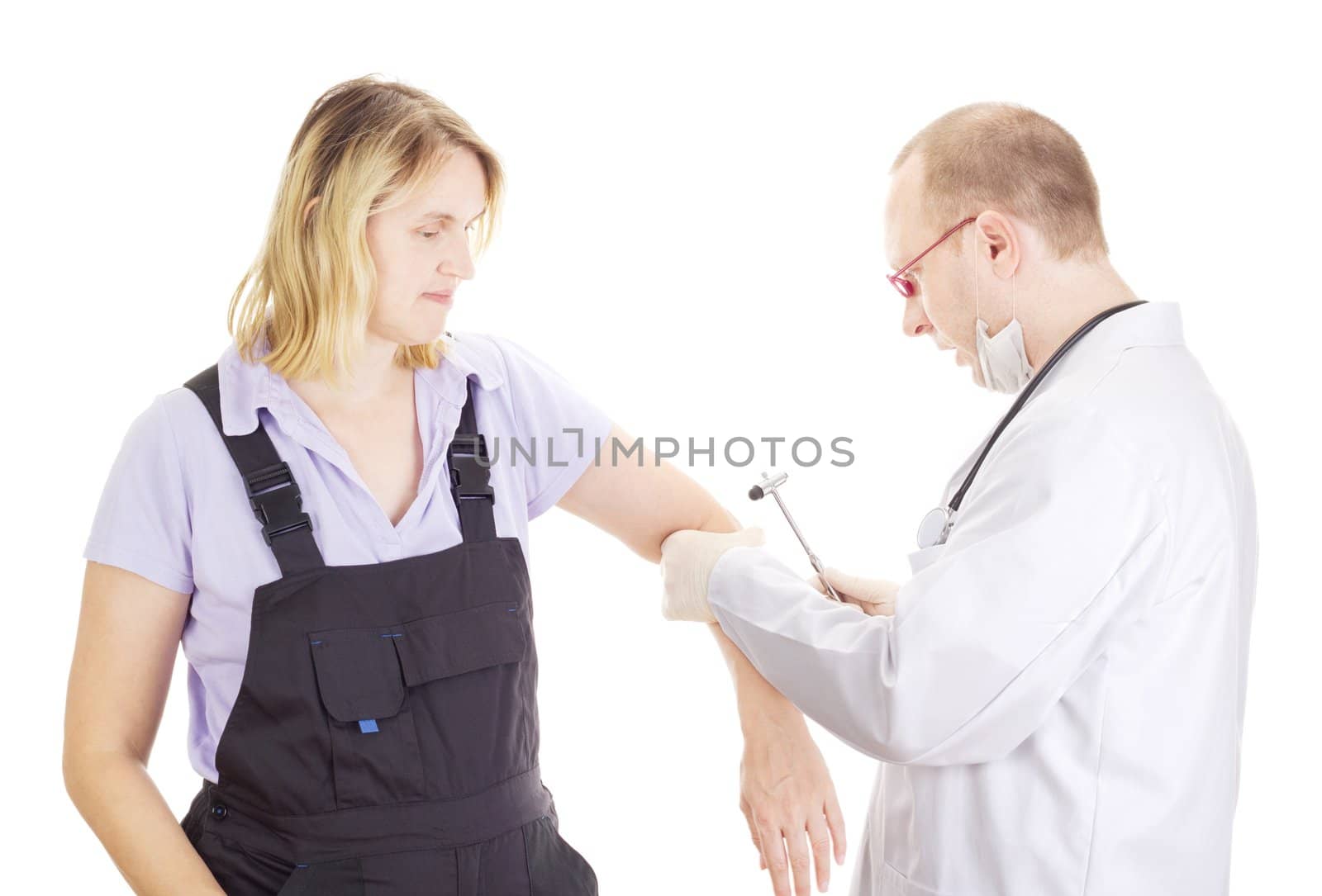 Medical doctor examines patient