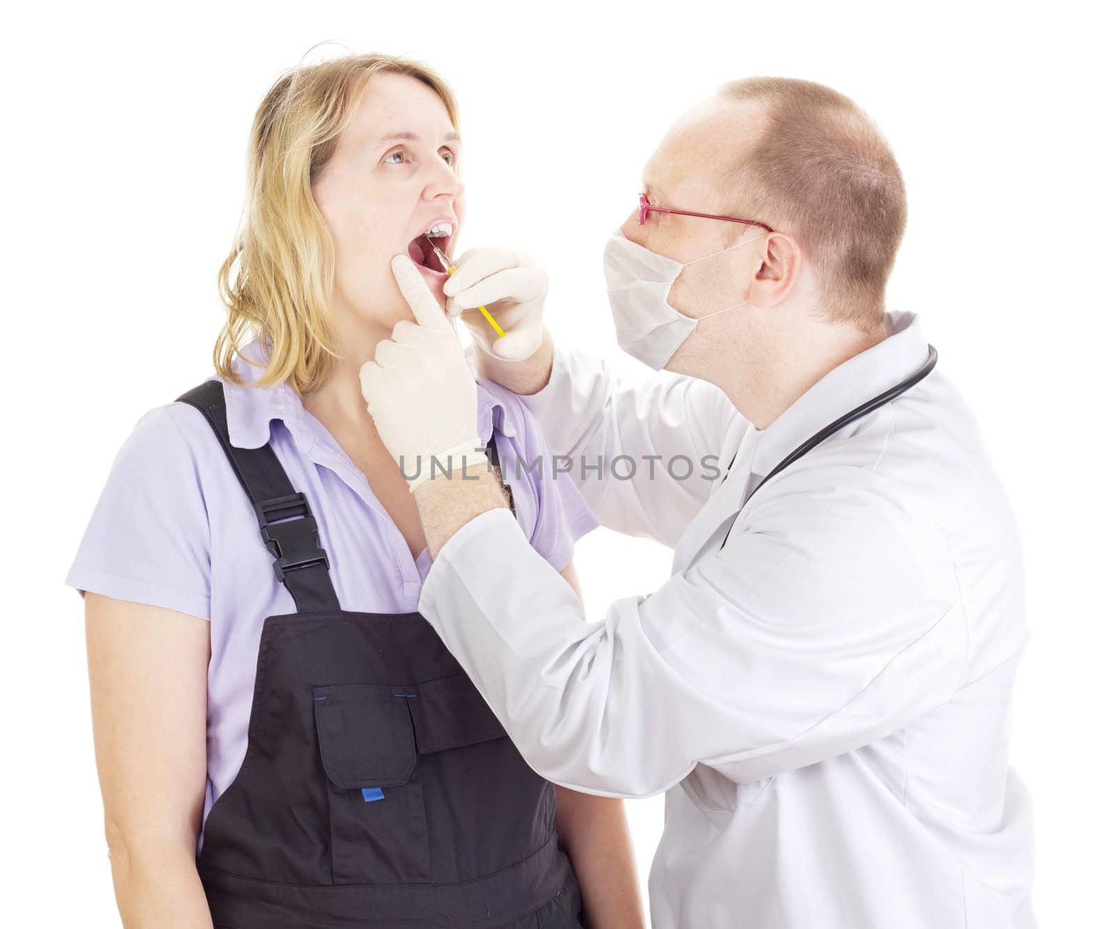 Medical doctor medicate patient by gwolters