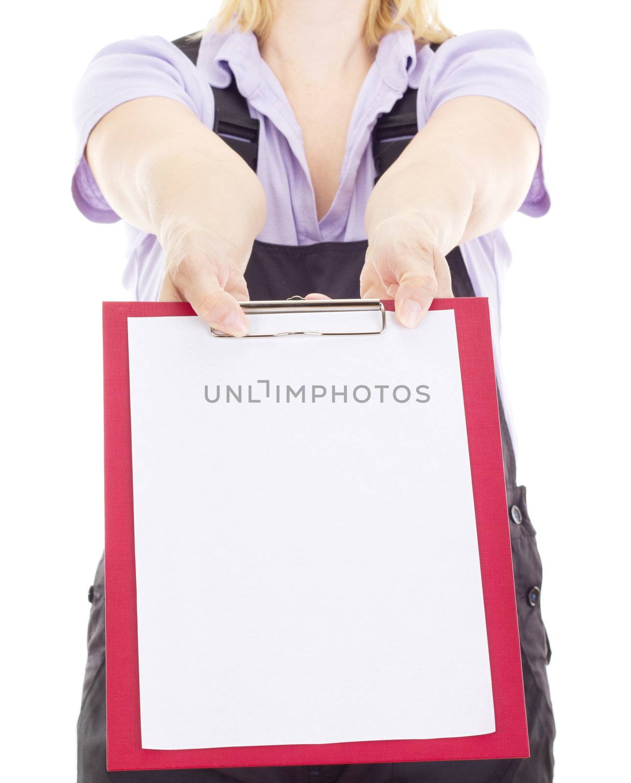 Craftsperson with clipboard